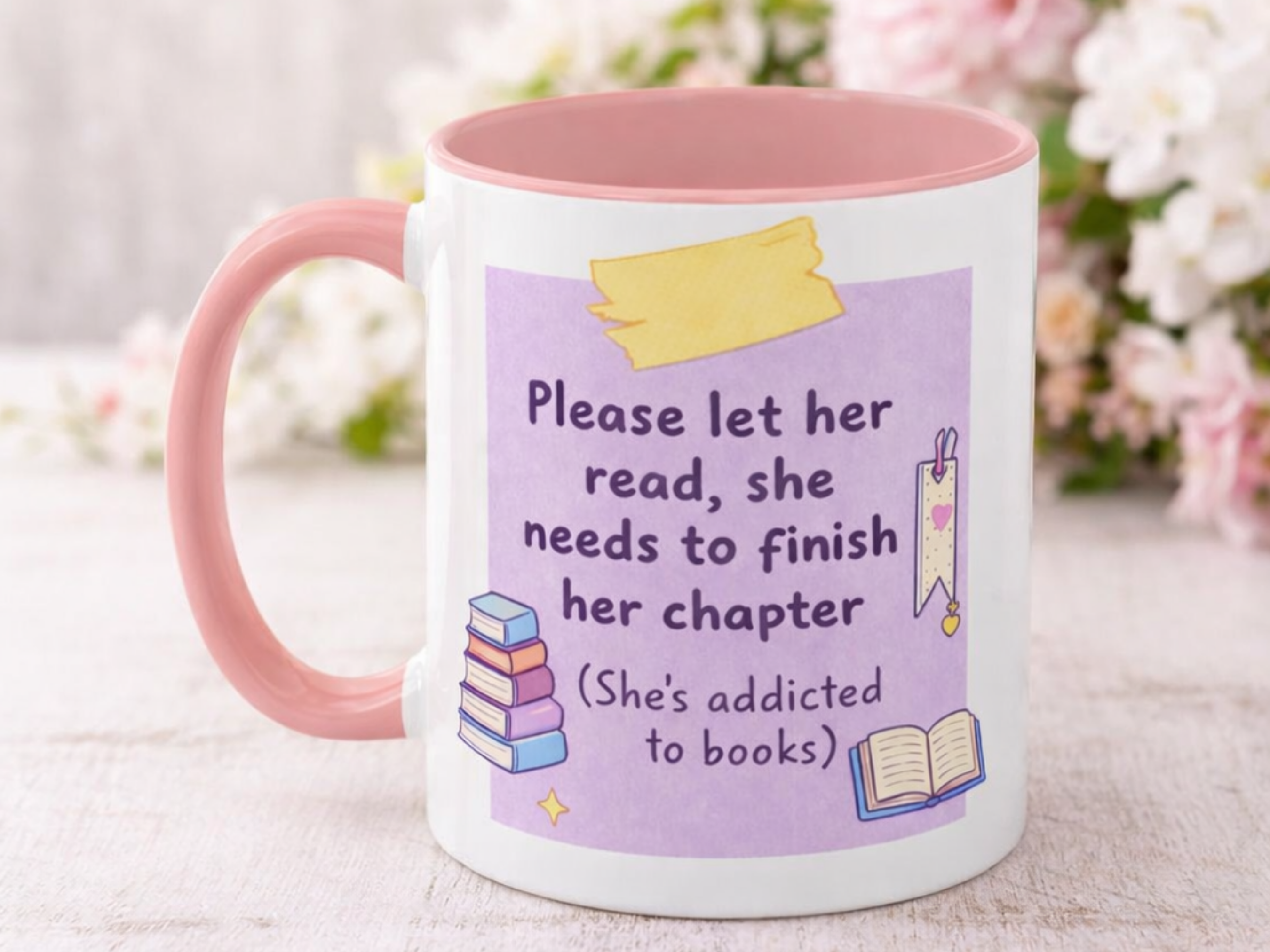 Mug “Please Let Her Read”, Reader Gift, Bookish Gift