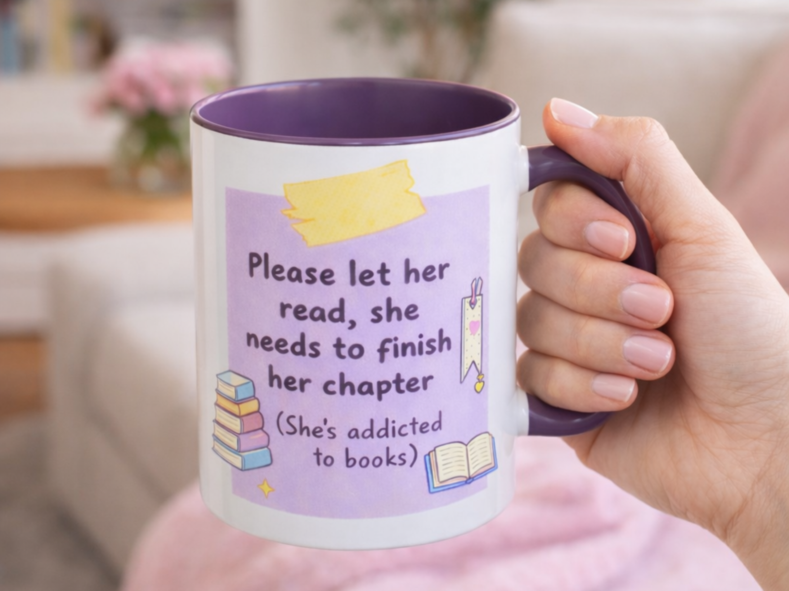 Mug “Please Let Her Read”, Reader Gift, Bookish Gift