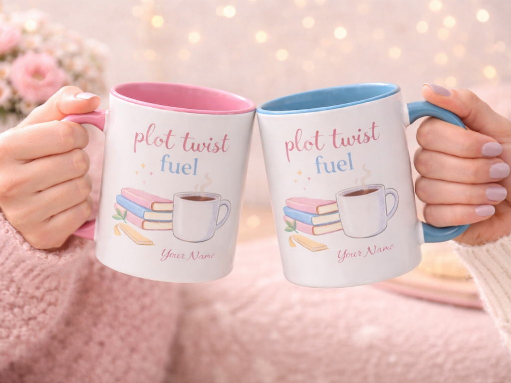 Personalized Book Lover Mug – Plot Twist Fuel