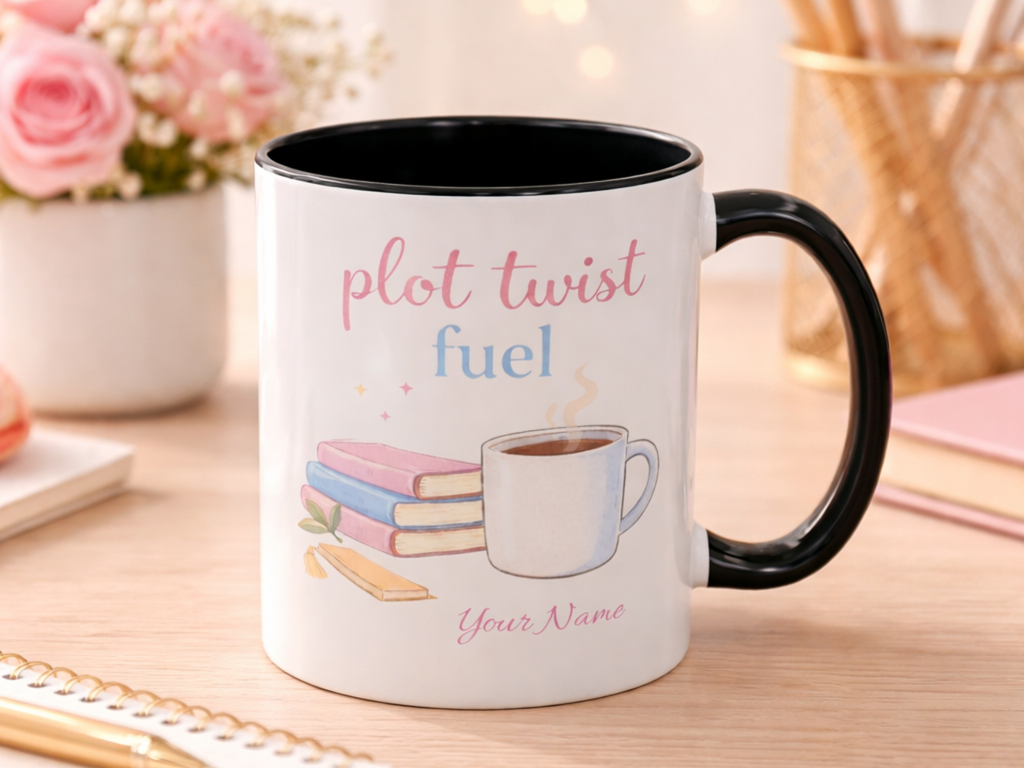 Personalized Book Lover Mug – Plot Twist Fuel