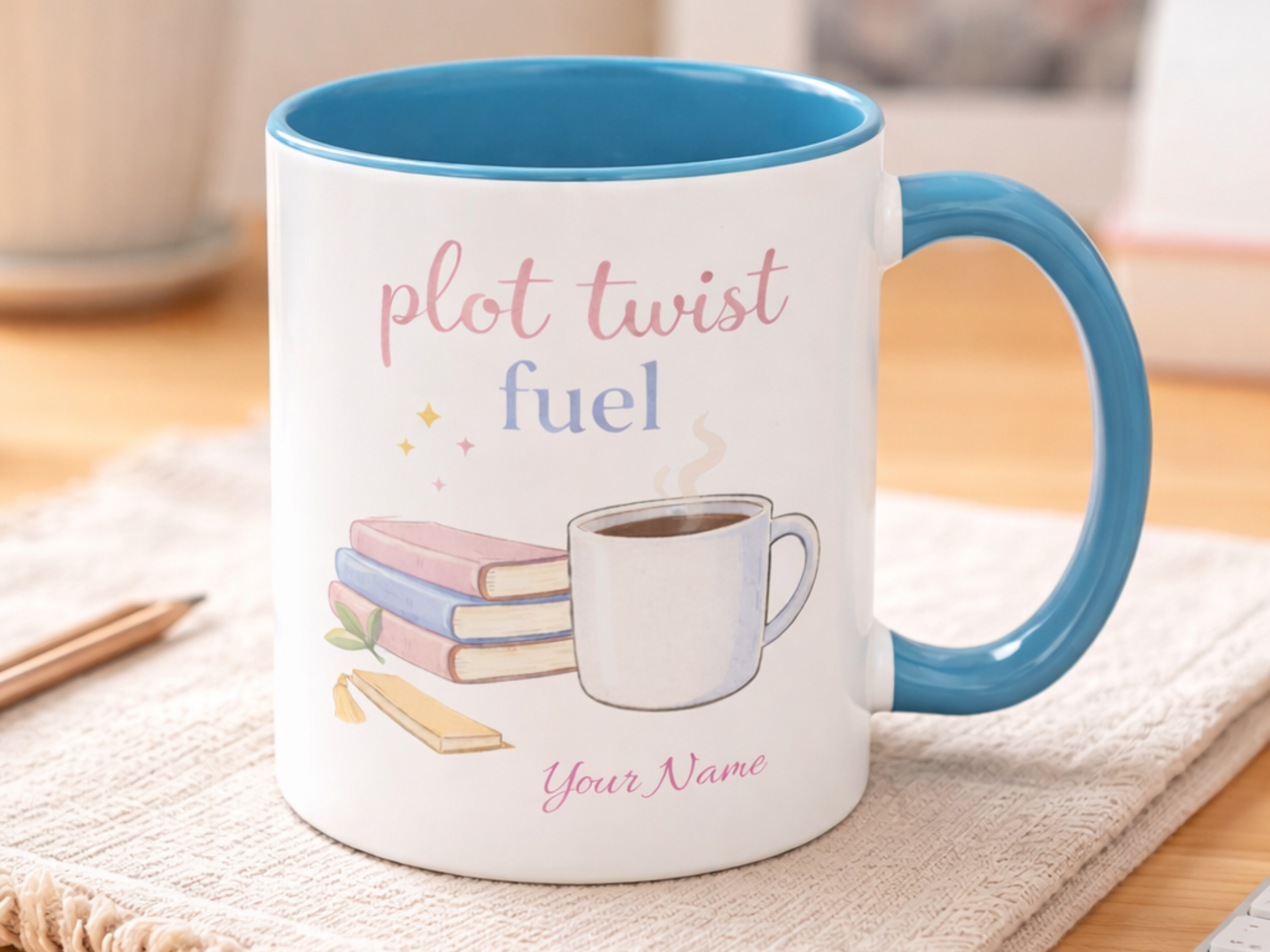 Personalized Book Lover Mug – Plot Twist Fuel