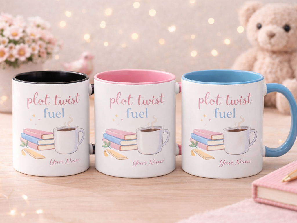 Personalized Book Lover Mug – Plot Twist Fuel