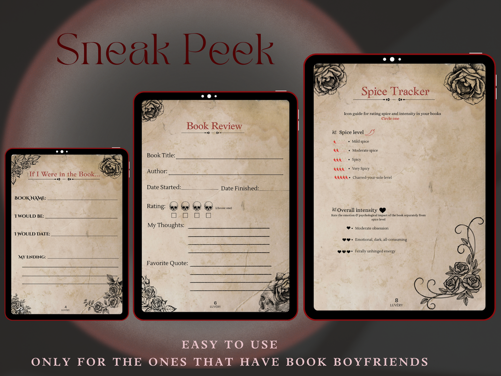 Dark Romance Reading Journal 2026~short edition