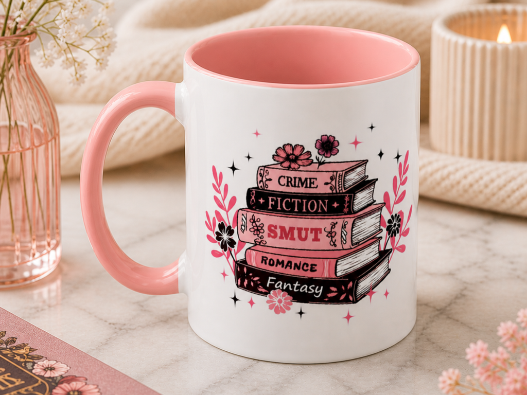 Stack of Books Mug | Crime Fiction Smut Romance Fantasy