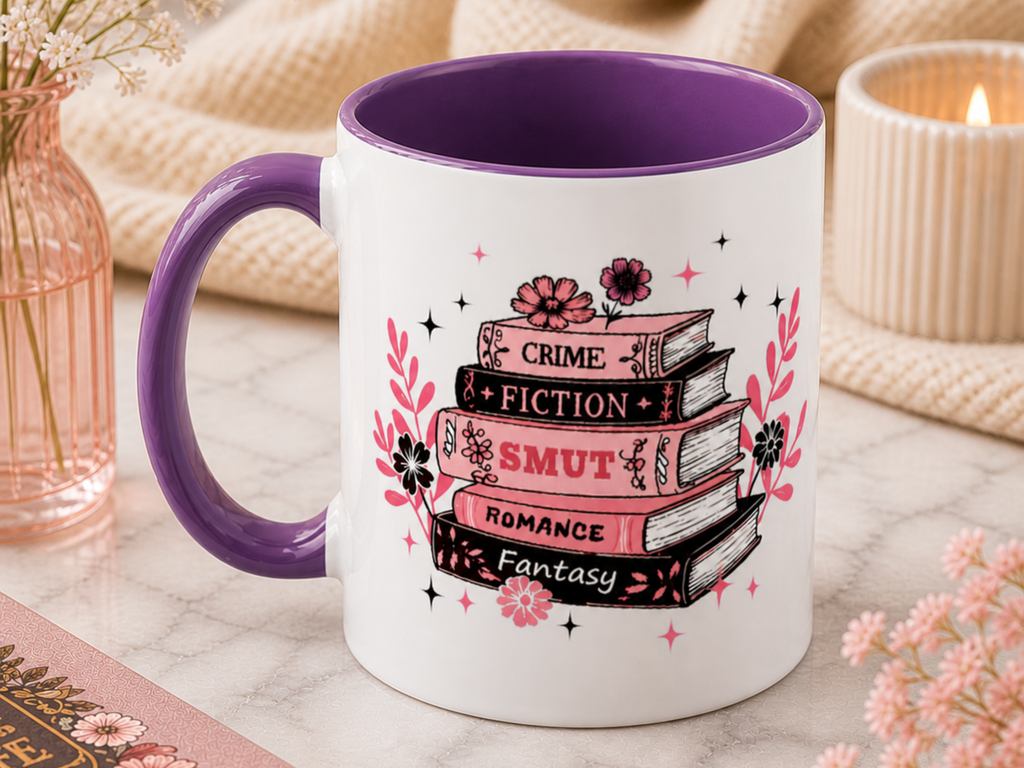 Stack of Books Mug | Crime Fiction Smut Romance Fantasy