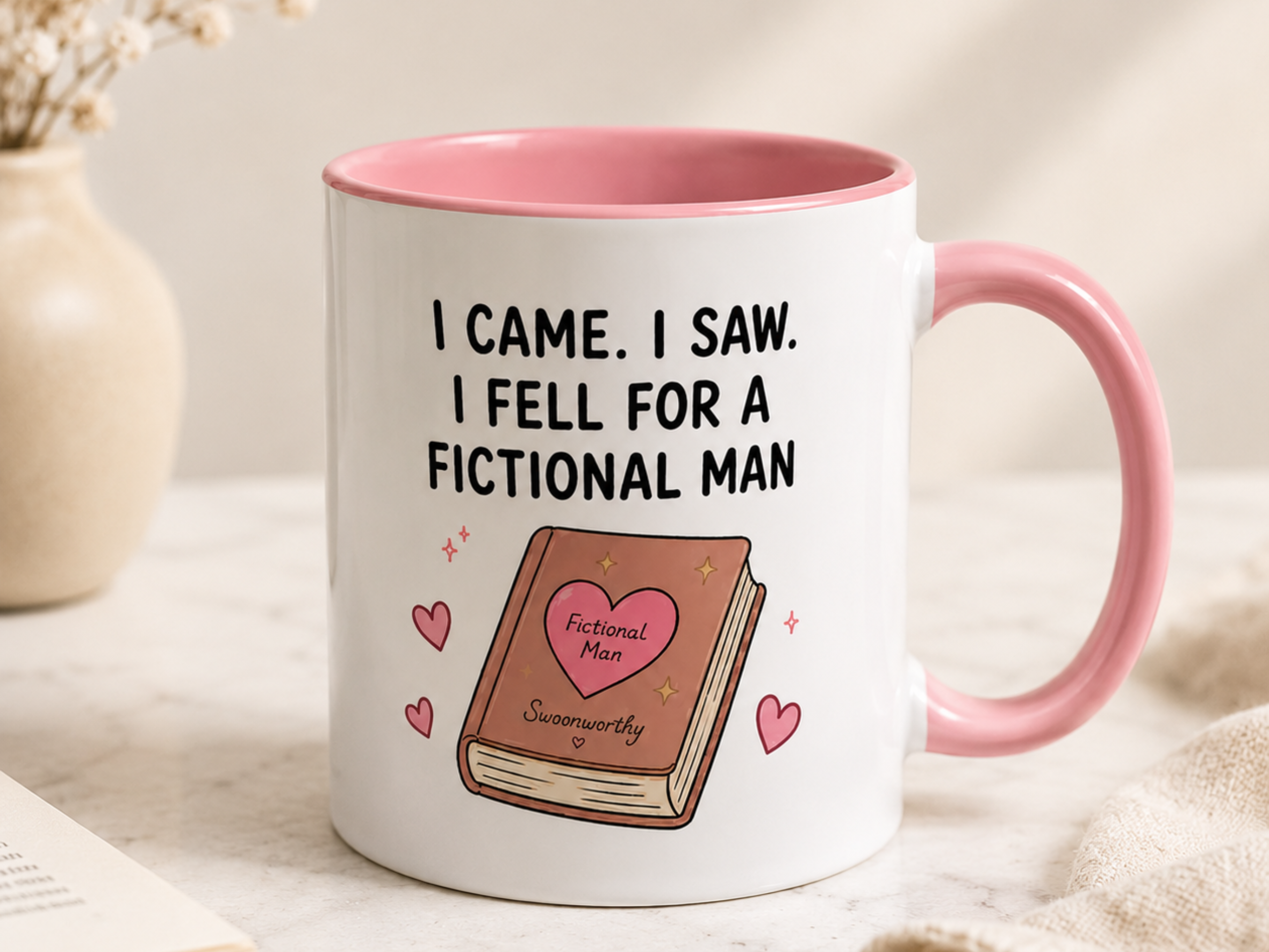 I Fell For A Fictional Man Ceramic Mug