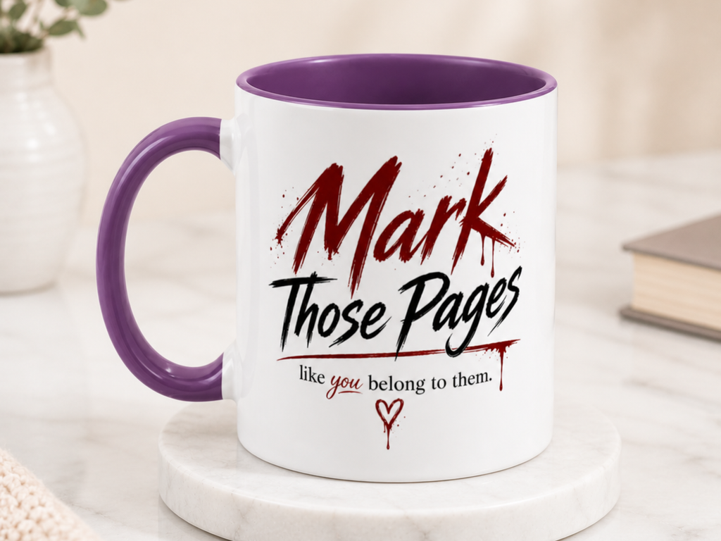 Dark Romance Mug – Gothic Book Lover Gift, Spicy Reader Cup