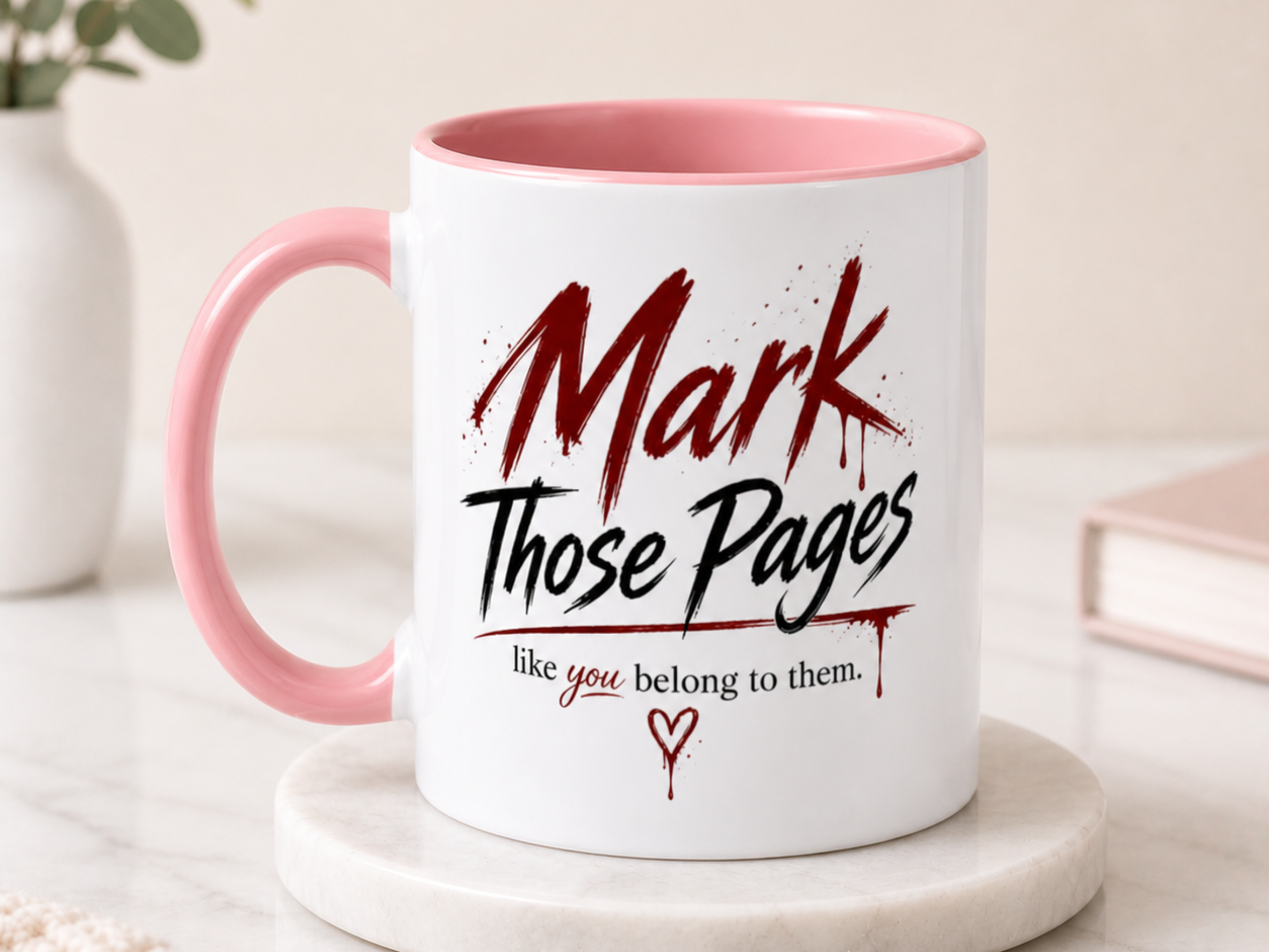Dark Romance Mug – Gothic Book Lover Gift, Spicy Reader Cup