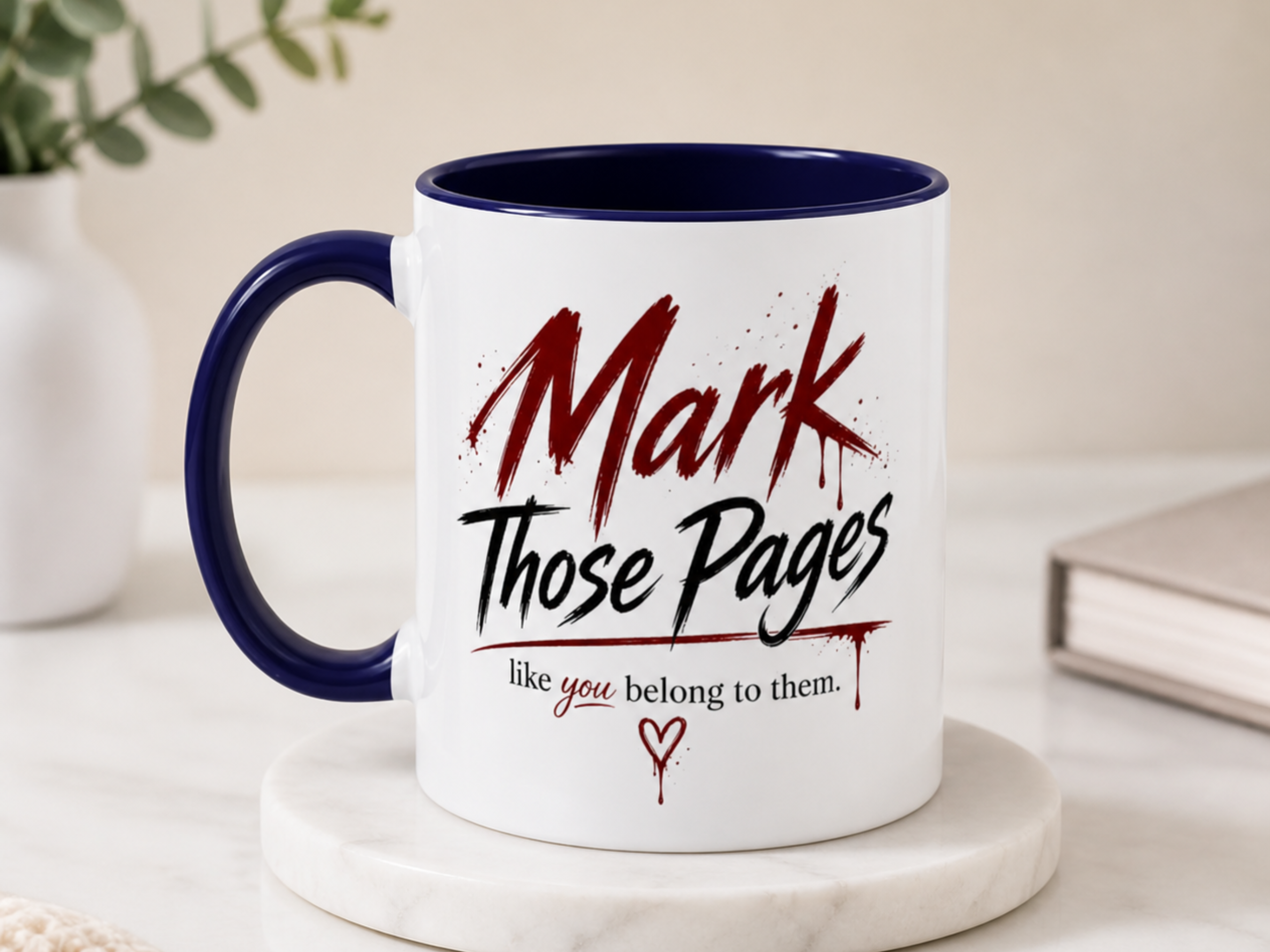 Dark Romance Mug – Gothic Book Lover Gift, Spicy Reader Cup