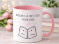 Books & Besties Forever Mug – Personalized Best Friend Gift