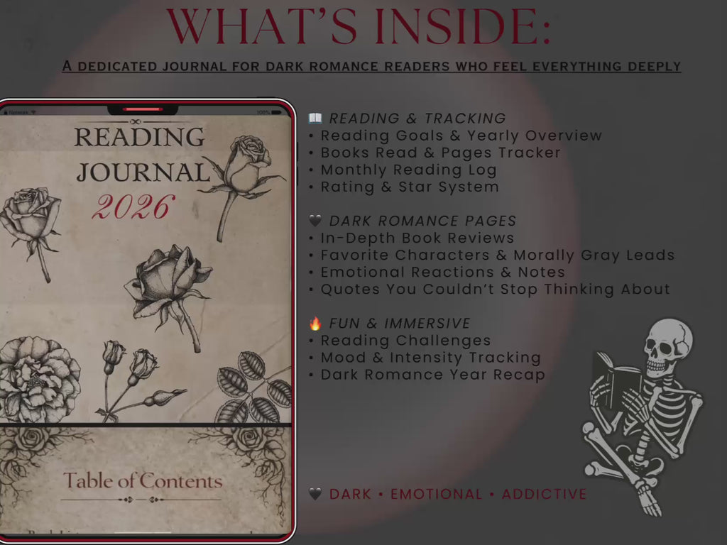 Dark Romance Reading Journal 2026~short edition